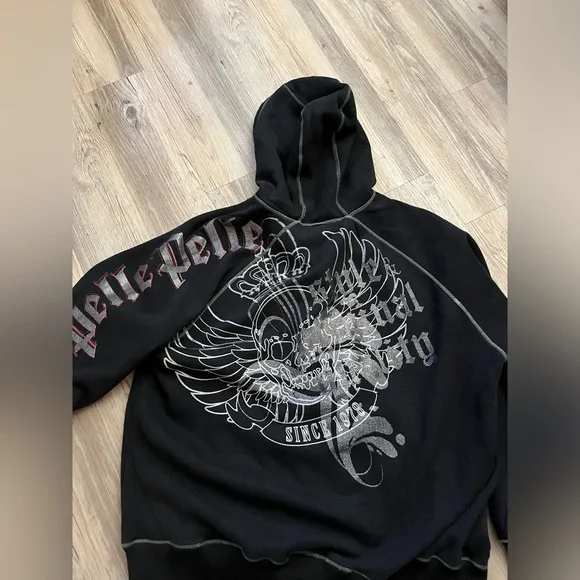 Pelle Pelle | Sweaters | Pelle Pelle Graphic Zip Up Hoodie | Poshmark